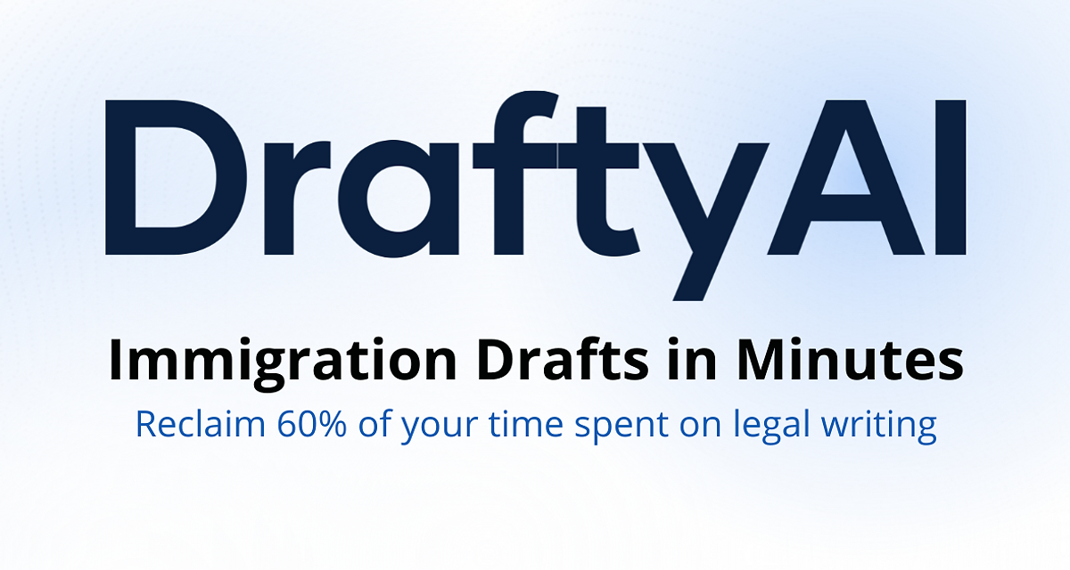 DraftyAI application interface showing AI-powered legal document drafting